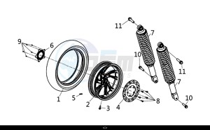 HD 300I ABS (LS30W1-EU) (L9-M0) drawing RR. WHEEL - RR. CUSHION