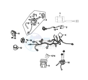 FIDDLE III 50 45KMH (L8) EU EURO4 drawing WIRE HARNESS