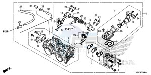 CBR500RAD CBR500R ABS UK - (E) drawing THROTTLE BODY