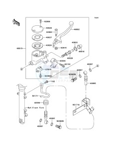 W650 EJ650-C7P GB XX (EU ME A(FRICA) drawing Front Master Cylinder