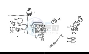 FIDDLE II 50 (45 KM/H) (AF05W4-EU) (E4) (L8-M0) drawing CARBURETOR ASSY