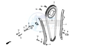 TRX300 FOURTRAX 300 drawing CAM CHAIN