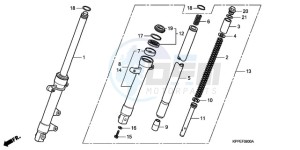 CBR125RW9 Europe Direct - (ED) drawing FRONT FORK