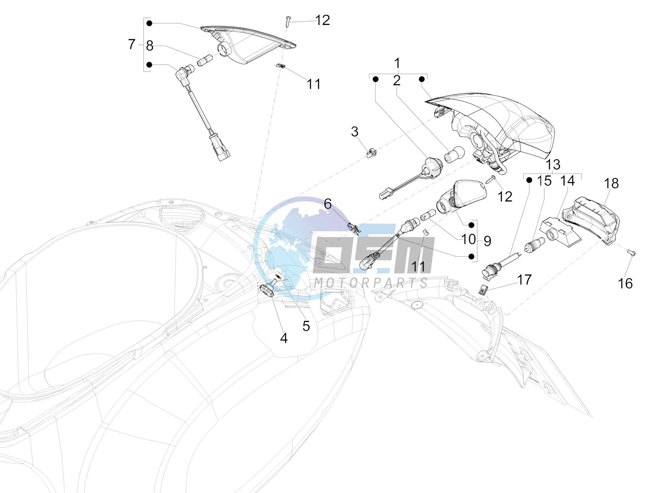 Rear headlamps - Turn signal lamps