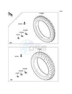 VERSYS KLE650CDF XX (EU ME A(FRICA) drawing Tires