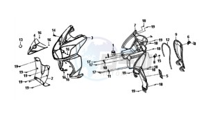 SYMPHONY SR 50 L6 drawing FRONT COVER / BINNENPLAAT /  INDICATORS