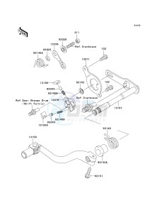 KX 250 R (R6F-R7F) R7F drawing GEAR CHANGE MECHANISM