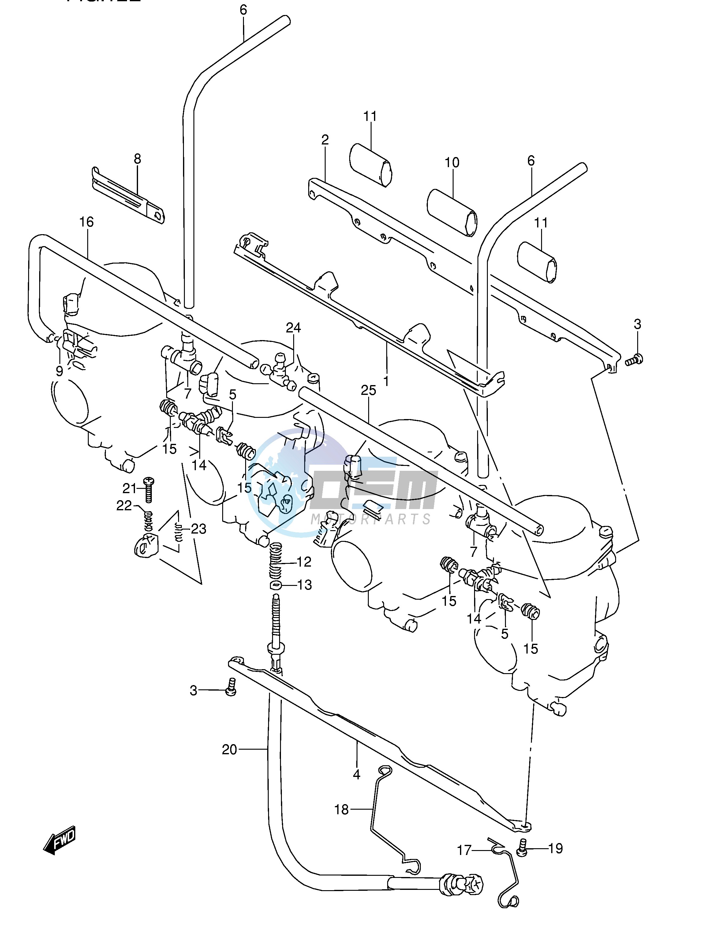 CARBURETOR FITTINGS (SEE NOTE)