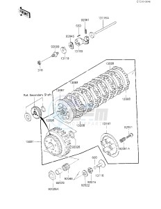 KZ 700 A (A1) drawing CLUTCH