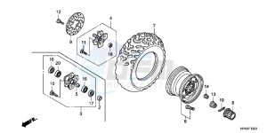 TRX420FPEC drawing FRONT WHEEL