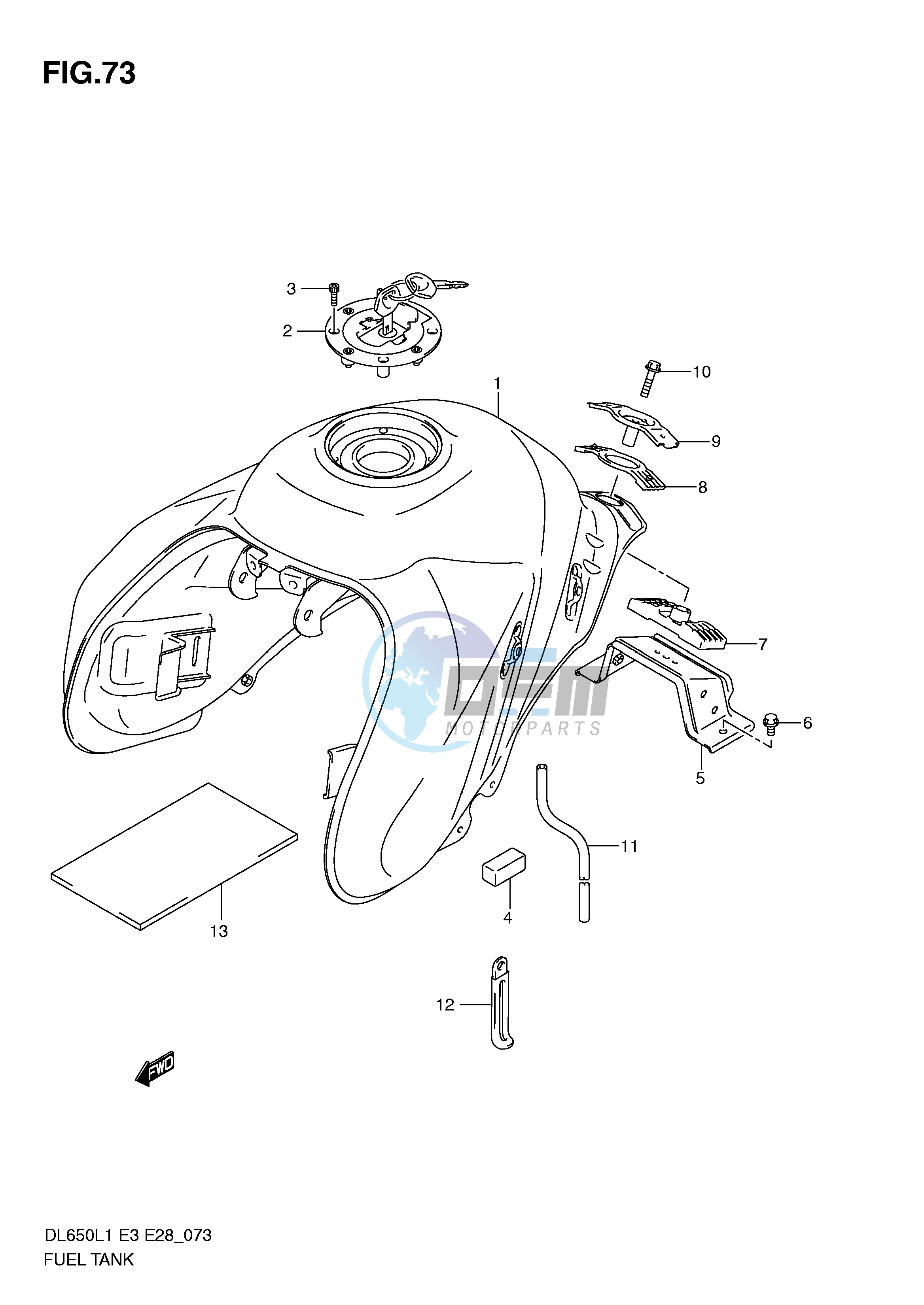 FUEL TANK (DL650AL1 E28)