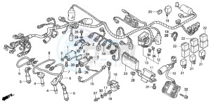 CB1300SA CB1300SUPERBOLD'OR drawing WIRE HARNESS/IGNITION COI L (CB1300F/F1)