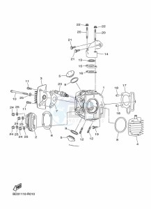 YFM90R (BD3M) drawing CYLINDER HEAD