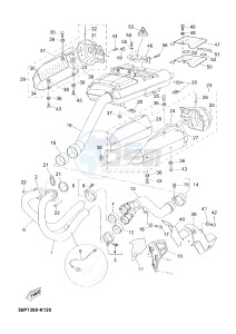 XT660ZA XT660Z ABS TENERE (2BE3 2BE3 2BE3) drawing EXHAUST