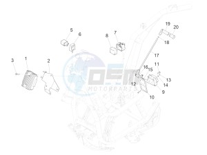 BEVERLY 300 IE ABS E4 (APAC) drawing Voltage Regulators - Electronic Control Units (ecu) - H.T. Coil