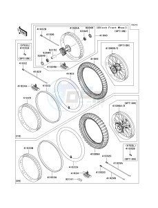 KX 250 R (R6F-R7F) R7F drawing WHEELS_TIRES