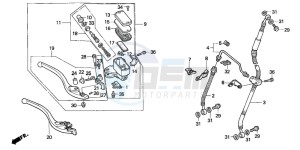 CBR600SE drawing FR. BRAKE MASTER CYLINDER