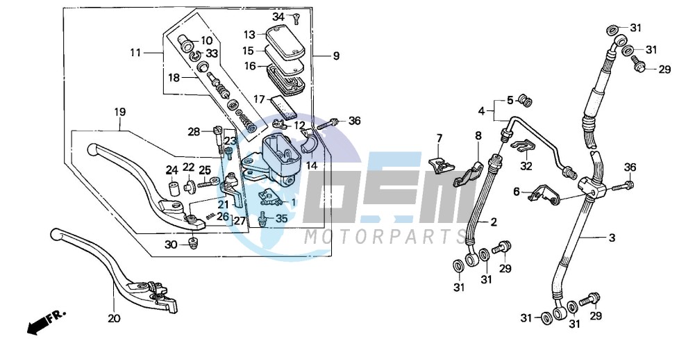 FR. BRAKE MASTER CYLINDER