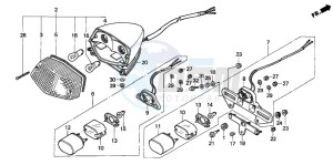 VT600C drawing TAILLIGHT (VT600C/CD)