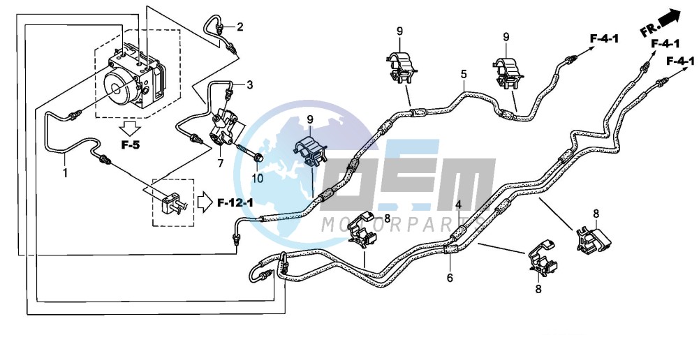 BRAKE LINES/PCV. (ABS)