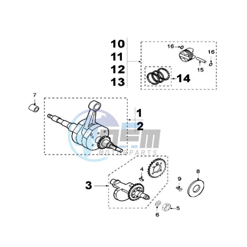 CRANKSHAFT AND CYLINDER