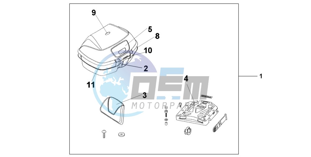 KIT TOP BOX 45L