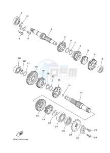 YB125 (2CS1) drawing TRANSMISSION