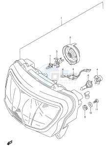 GSX-R750 (E2) drawing HEADLAMP (MODEL W X E4,E18,E22,E25,E34,E39,P37)