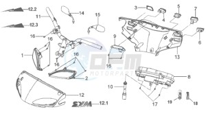 JET EURO X 50 E2 drawing HANDLEBAR / HANDLEBAR COVER / DASHBOARD