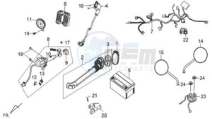 TONIK 125 drawing WIRING HARNASS