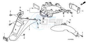 PES125R9 France - (F / CMF STC) drawing REAR FENDER