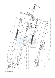 YZF-R125 R125 (5D78 5D78 5D78) drawing FRONT FORK