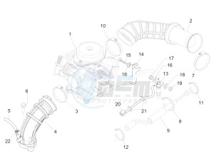 Primavera 50 4T-4V (NAFTA) drawing Carburettor, assembly - Union pipe