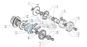 Ark LC Silver-Blue 50 drawing Driving pulley - Driven Pulley