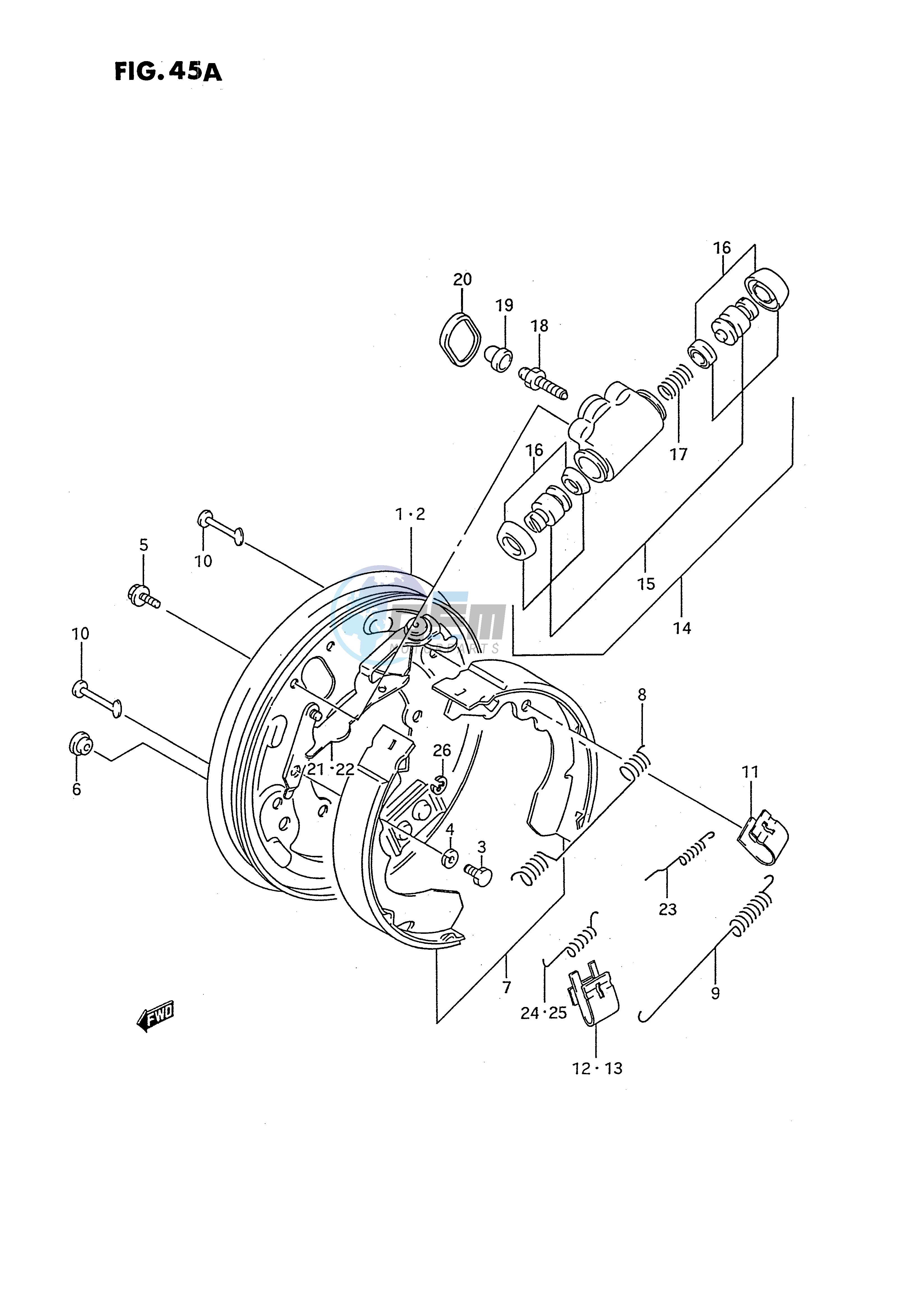 FRONT WHEEL BRAKE (MODEL M N P R S T)