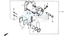 CR80R drawing FRONT BRAKE CALIPER