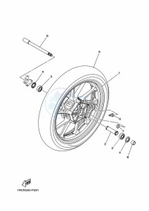 XSR900 MTM850 (BAE6) drawing FRONT WHEEL