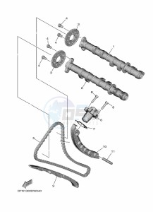 TRACER 9 GT MTT890D (BAPV) drawing CAMSHAFT & CHAIN