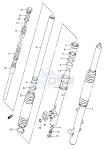 DR350 (E1) drawing FRONT DAMPER (MODEL S T E1)