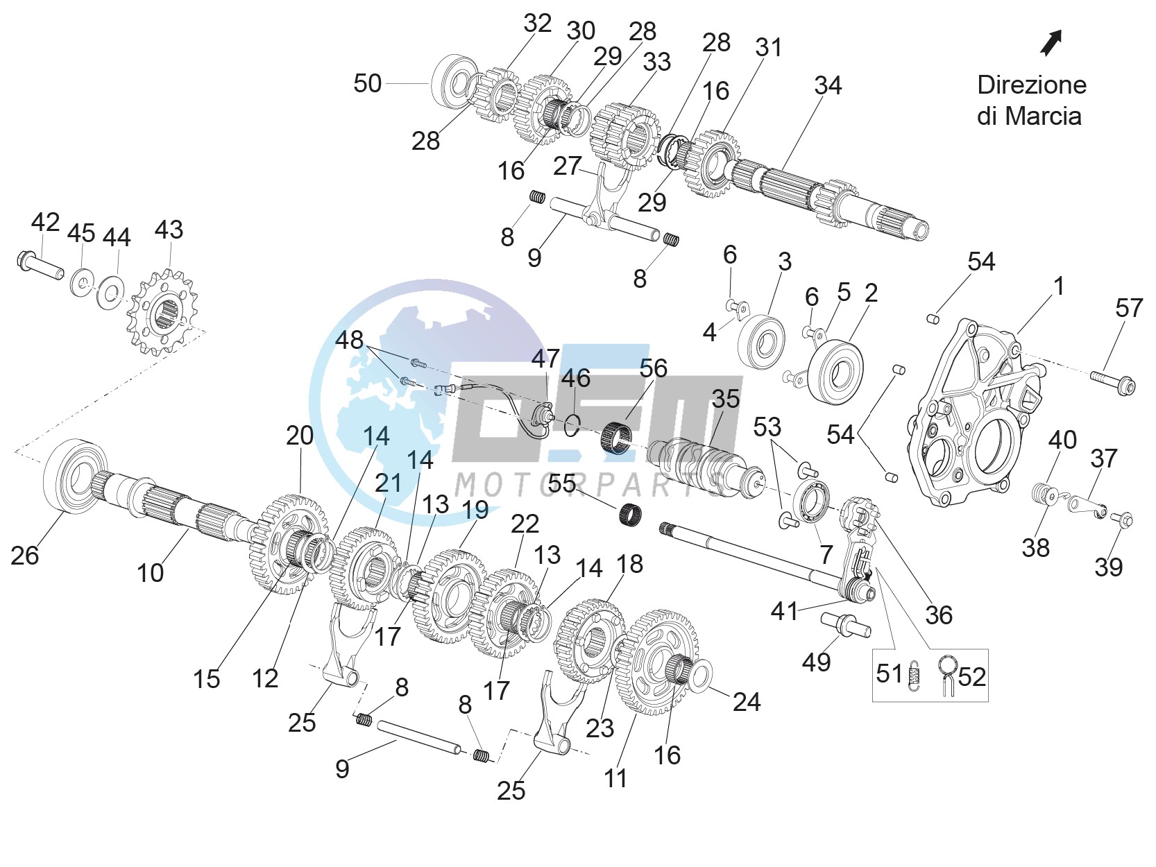 Gear box - Gear assembly