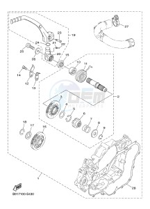 YZ450FX (B917 B918 B919 B919 B91A) drawing PARTS OPTION (KICK STARTER)