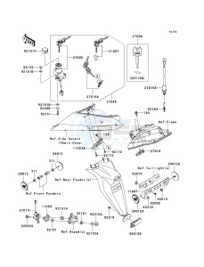 ZX 1000 D [NINJA ZX-10R] (D6F-D7FA) D7FA drawing IGNITION SWITCH_LOCKS_REFLECTORS