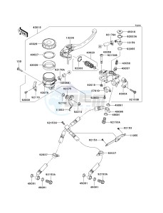 ZX 1000 E [NINJA ZX-10R] (E8F-E9FA) 0E8F drawing FRONT MASTER CYLINDER