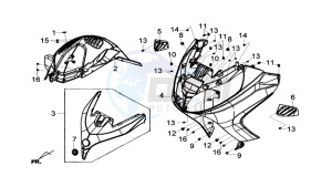 MAXSYM 600I drawing VOORSTE ONDERSPOILER