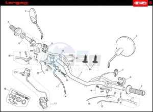 TANGOO-50-BLUE drawing HANDLEBAR - CONTROLS