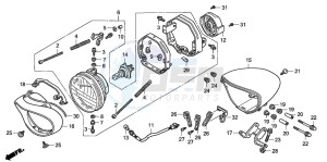 VTX1800C1 drawing HEADLIGHT