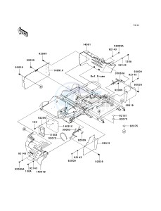 KAF400 A [MULE 610 4X4] (A1) A1 drawing FRAME FITTINGS-- REAR- -