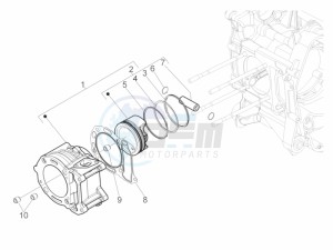 Beverly 125 RST 4T 4V ie E3 drawing Cylinder-piston-wrist pin unit