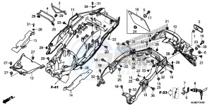 VFR800XF CrossRunner 2ED drawing REAR FENDER