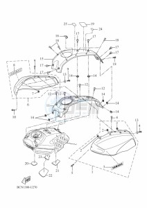 XSR700 MTM690D (BCN1) drawing FUEL TANK 2